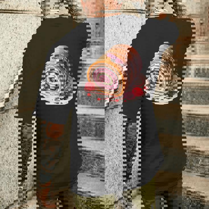 ゼリーロールケーキ メンズTシャツ バックプリント 彼への贈り物