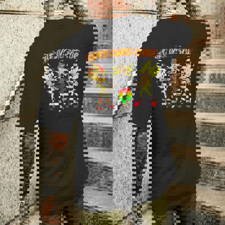 ソニック×れじぇくんuper Chaos Mode L メンズTシャツ バックプリント 彼への贈り物