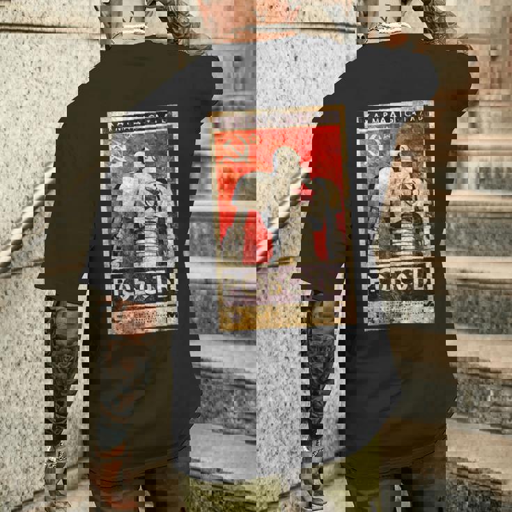 ソビエトヴィンテージソ連cccpロシア、レトロロボットアクアレルギフト メンズTシャツ バックプリント 彼への贈り物