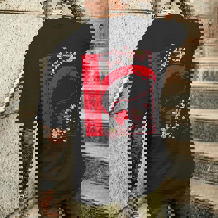 ソフトグランジ カワイイ サカバンバスピス フィッシュミーム 日本語 メンズTシャツ バックプリント 彼への贈り物