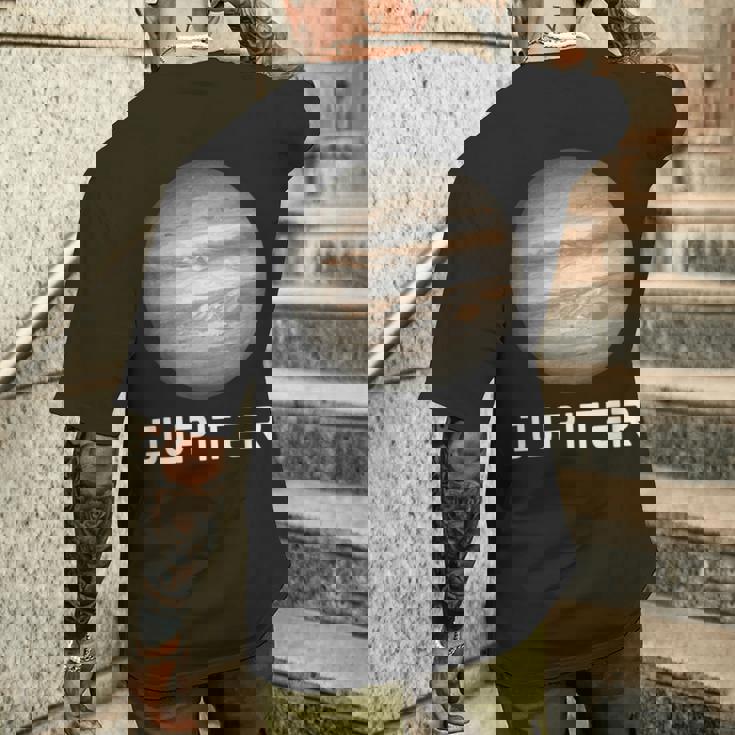 ソーラーシステム プラネット 木星 宇宙 メンズTシャツ バックプリント 彼への贈り物