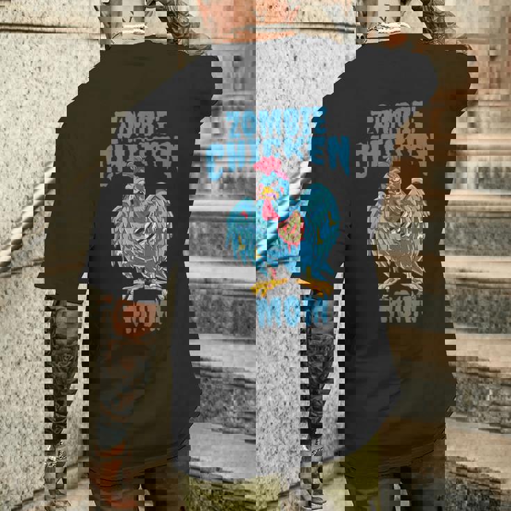 ゾンビ アンデッド 面白い 雄鶏 ハロウィン ゾンビ チキン ママ メンズTシャツ バックプリント 彼への贈り物