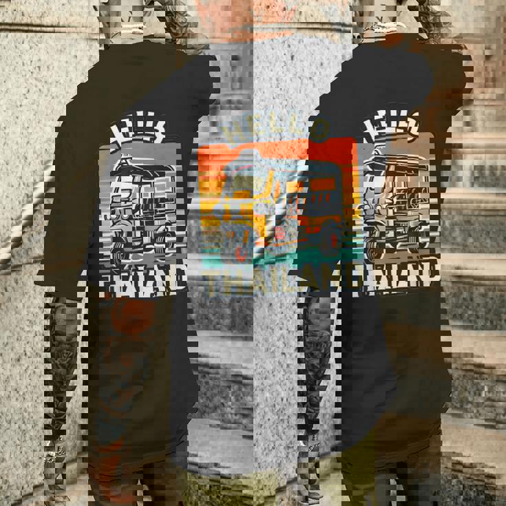 タイのお土産 旅行ギフト ホリデー タイのデザイン メンズTシャツ バックプリント 彼への贈り物