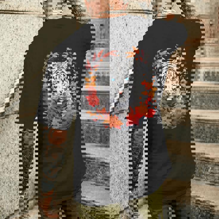 タイガー 動物 グラフィックアート トラ メンズTシャツ バックプリント 彼への贈り物