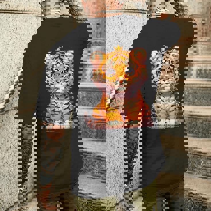 タイガーカブ×可愛いベイビータイガー メンズTシャツ バックプリント 彼への贈り物