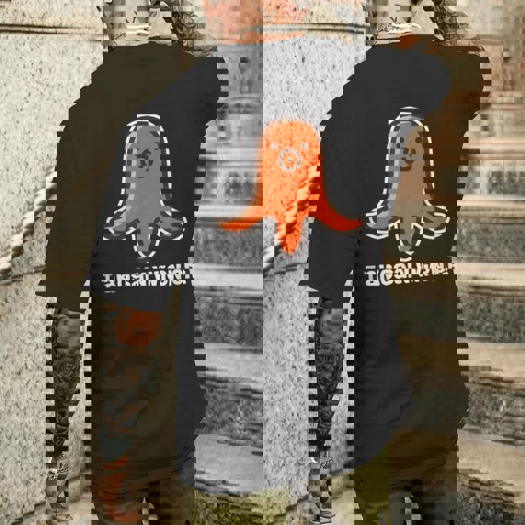 タコさんウインナー たこさん ウインナー Takosan Wiener 食べ物 イラスト かわいい おもしろ メンズTシャツ バックプリント 彼への贈り物