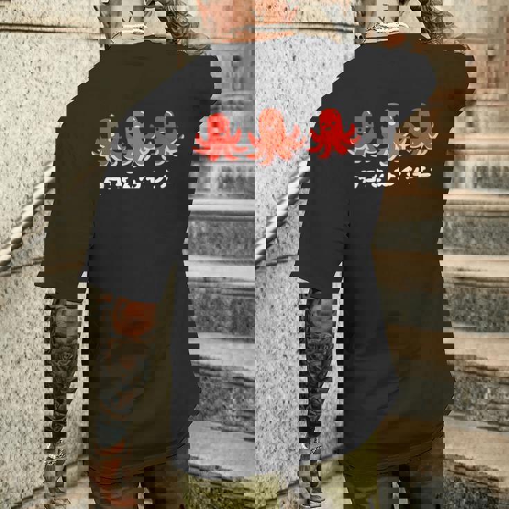 タコさんウインナー たこさん ウインナー 食べ物 イラスト かわいい おもしろ メンズTシャツ バックプリント 彼への贈り物