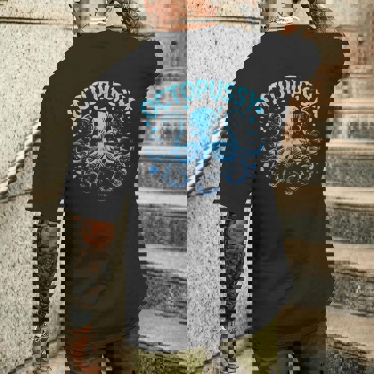 タコ猫 蛸 海 海 動物 駄じゃれ メンズTシャツ バックプリント 彼への贈り物