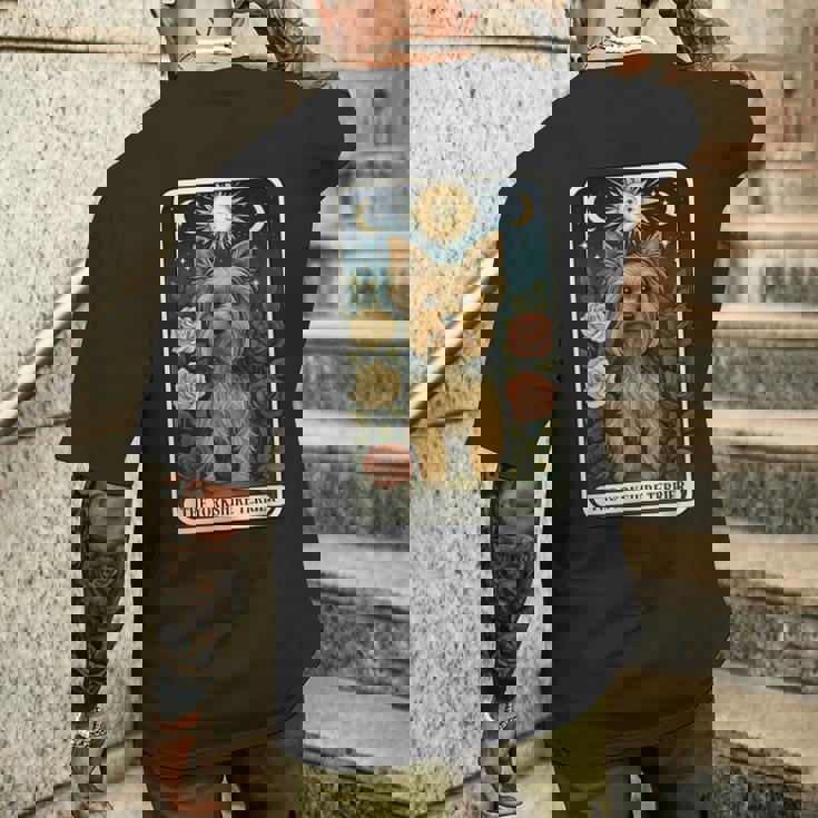 タロットヨークシャーテリア メンズTシャツ バックプリント 彼への贈り物