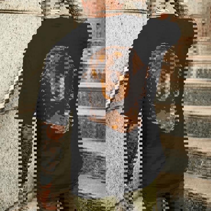 ダックス イラスト 愛犬家 犬 アート メンズTシャツ バックプリント 彼への贈り物