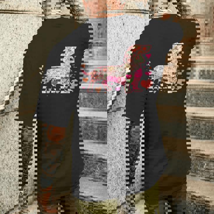 ダックスフント 解体新書 ミニチュアダックス 犬の飼い主 ダックスフント ギフト おもしろ犬 ダックスフント メンズTシャツ バックプリント 彼への贈り物