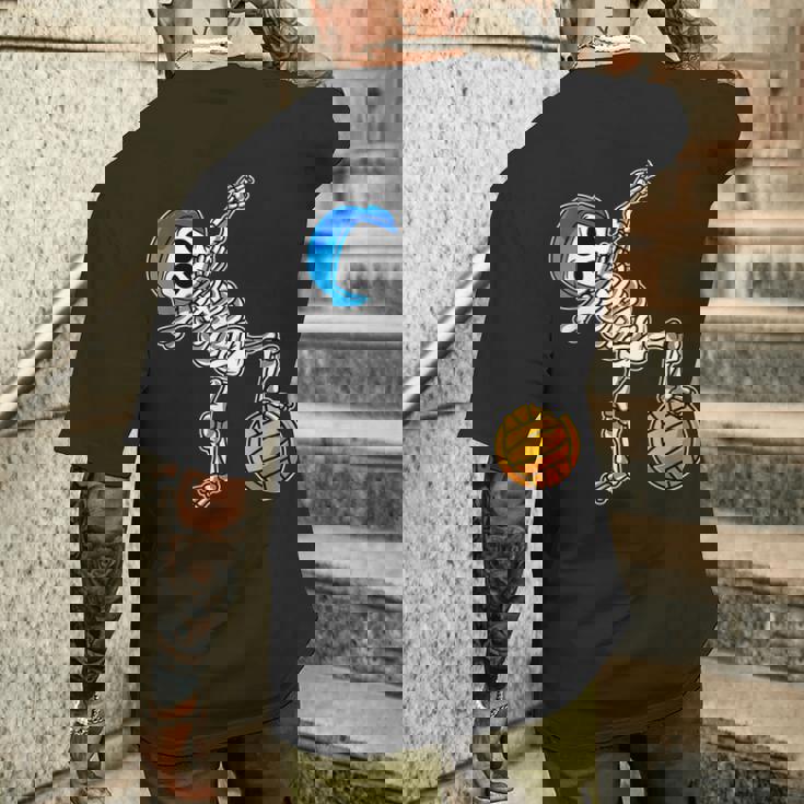 ダビング 水球 スケルトン ハロウィン 骨 ダブダンス メンズTシャツ バックプリント 彼への贈り物