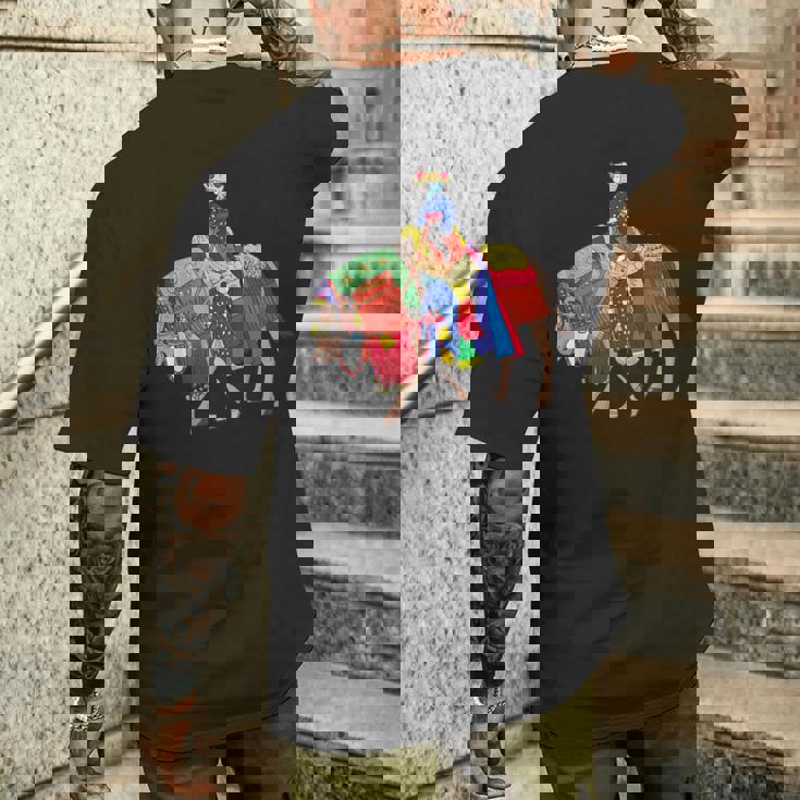 チャグチャグ馬コ 集合 メンズTシャツ バックプリント 彼への贈り物