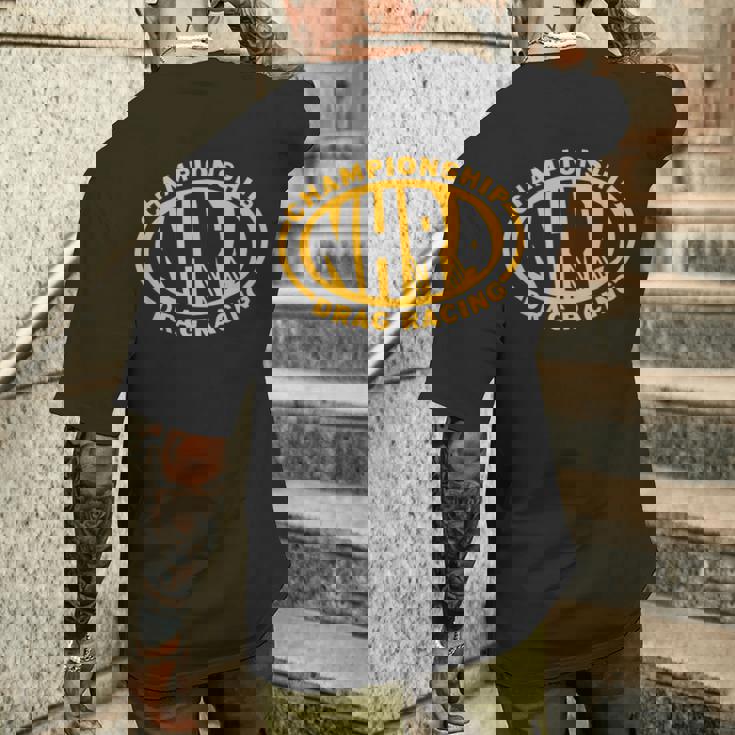 チャンピオンシップ Nhra ドラッグレーシング Raceday ドラッグレーサー メンズTシャツ バックプリント 彼への贈り物