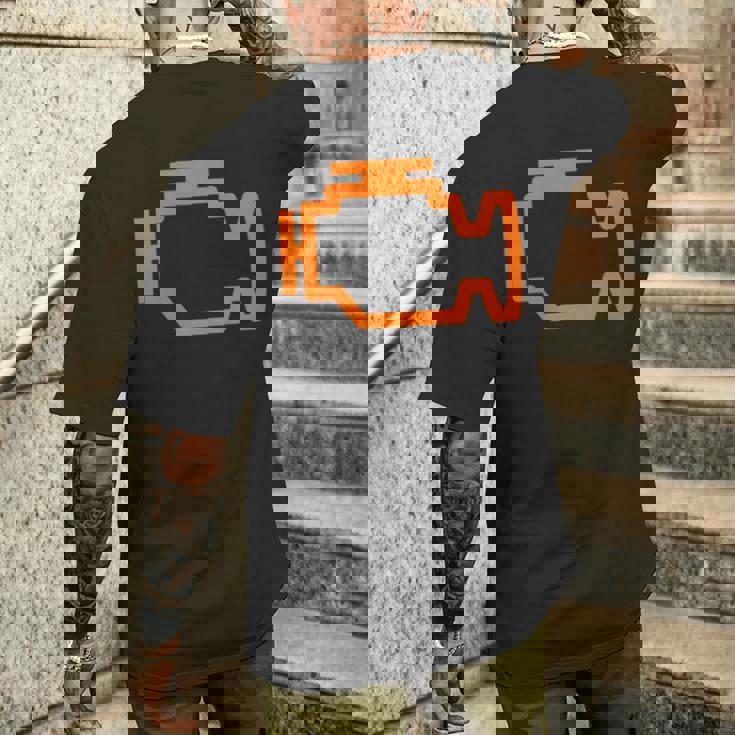 チューナーカー ガイ Ledチェックエンジンライト メンズTシャツ バックプリント 彼への贈り物