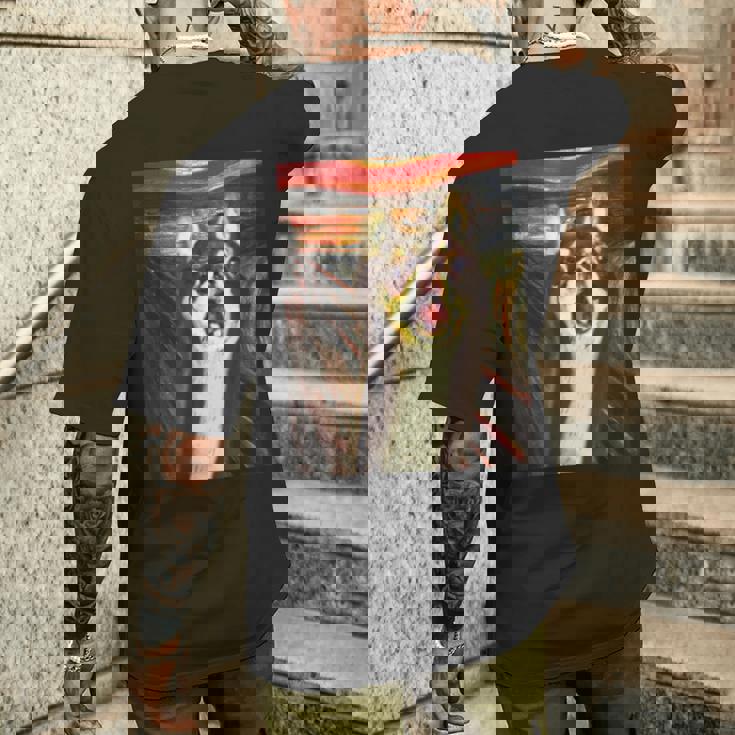 チワワ 面白いtシャツ 犬 ムンクの叫び かわいい メンズ 子供 おもしろ 服 グッズ ネタ わんこ メンズTシャツ バックプリント 彼への贈り物