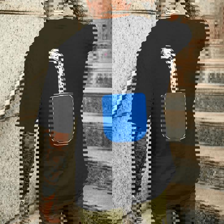 チンアナゴ（いん・ざ・ぽけっと）【どうぶつフレンズ】魚 水族館の生き物 かわいい 面白い 動物 チンアナゴ イラスト メンズTシャツ バックプリント 彼への贈り物