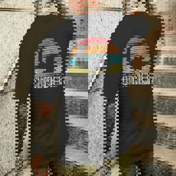 チンチラ I レトロ ナゲティール I ヴィンテージ チンチラ メンズTシャツ バックプリント 彼への贈り物