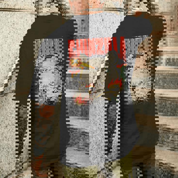 チンチラのオーナーへの面白いチンチラのクールなギフト メンズTシャツ バックプリント 彼への贈り物