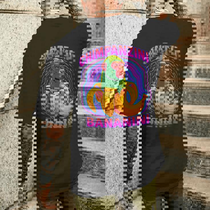 チンパンジーニ バナニーニ イタリアのブレインロットミーム メンズTシャツ バックプリント 彼への贈り物