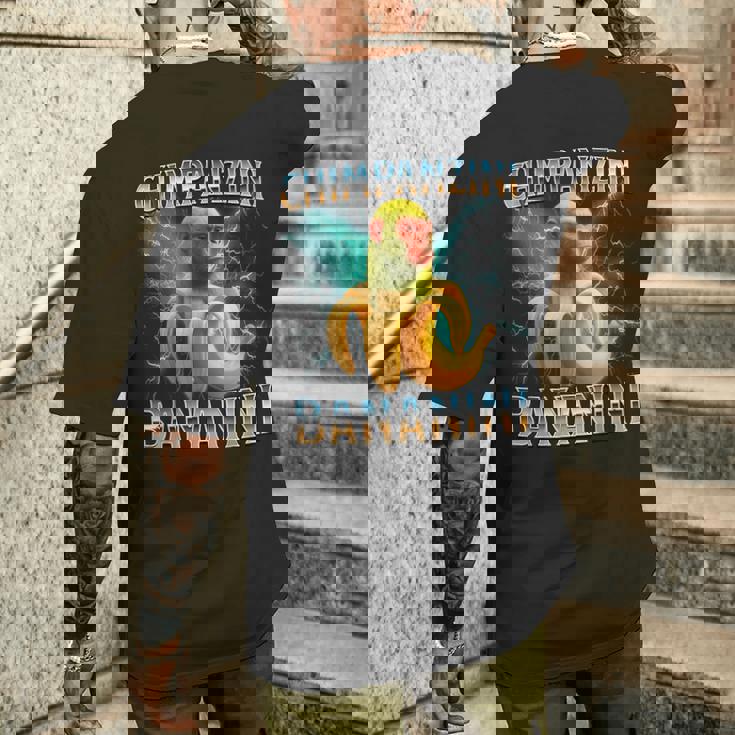 チンパンジーニ バナニーニ イタリアンブレイン メンズTシャツ バックプリント 彼への贈り物