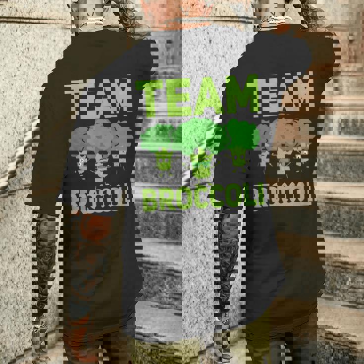 チーム ブロッコリー ビーガン ベジタリアン 植物ベース 野菜 メンズTシャツ バックプリント 彼への贈り物