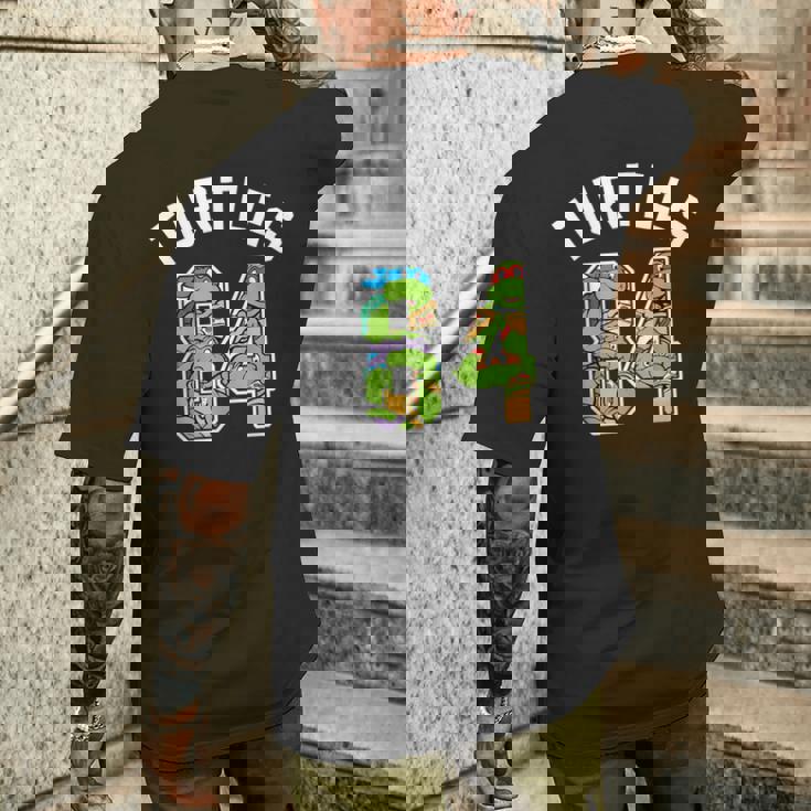 ティーンエイジ・ミュータント・ニンジャ・タートルズ 84フィート グループコラージュ メンズTシャツ バックプリント 彼への贈り物