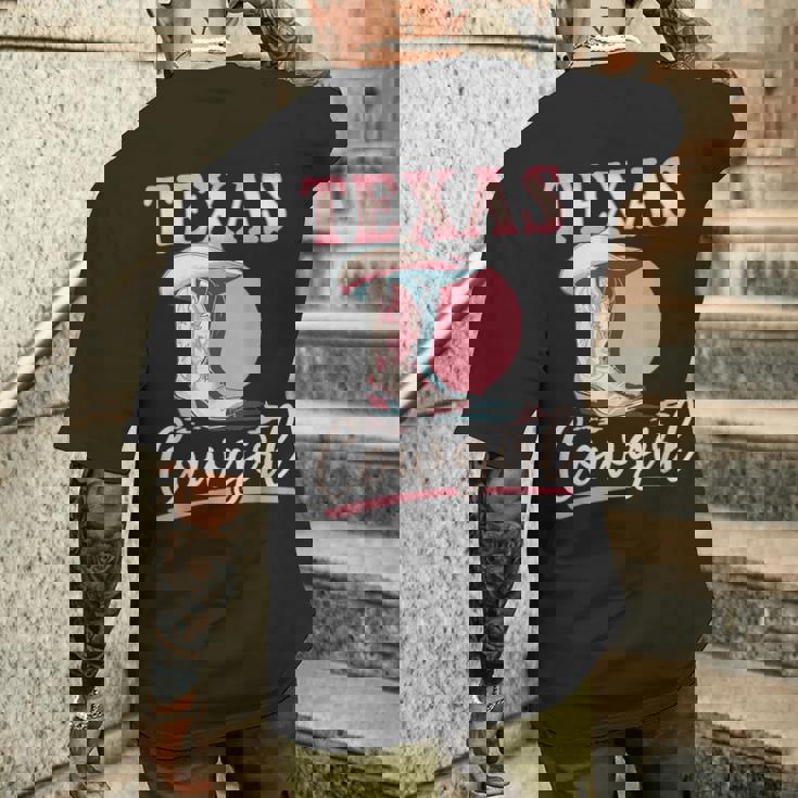 テキサス カウガール デザート ウエスタン テキサス カウガール メンズTシャツ バックプリント 彼への贈り物