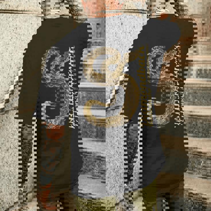 テキサス・ガラガラヘビ・クロタラス・アトロックス・アダマンテウス メンズTシャツ バックプリント 彼への贈り物