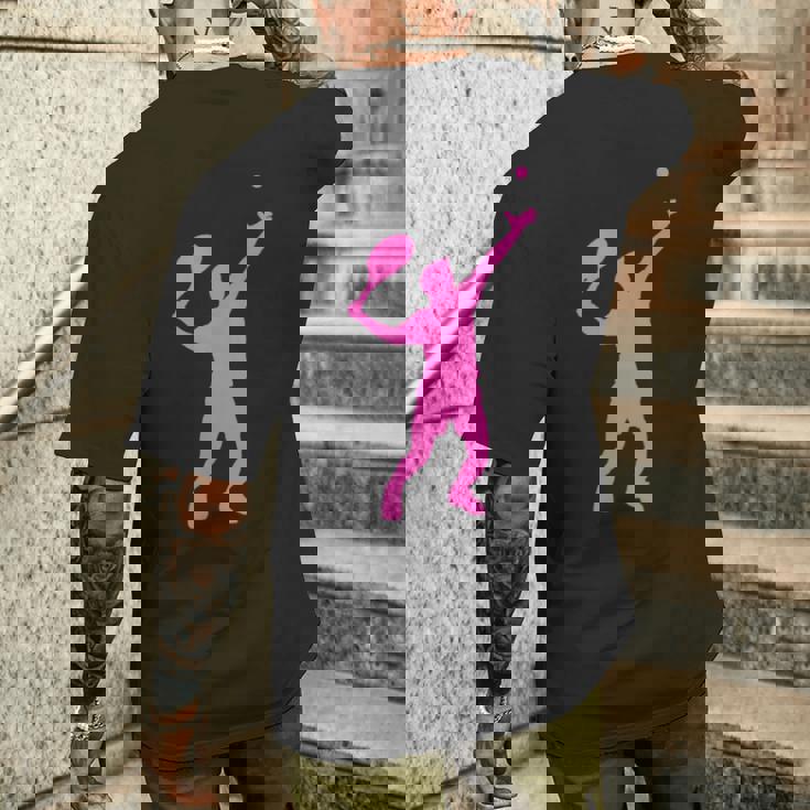 テニスにおけるエレガンスとパワー メンズTシャツ バックプリント 彼への贈り物