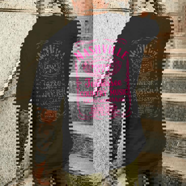 テネシー州ナッシュビルグッドカントリーウエスタンミュージックシティの衣装 メンズTシャツ バックプリント 彼への贈り物