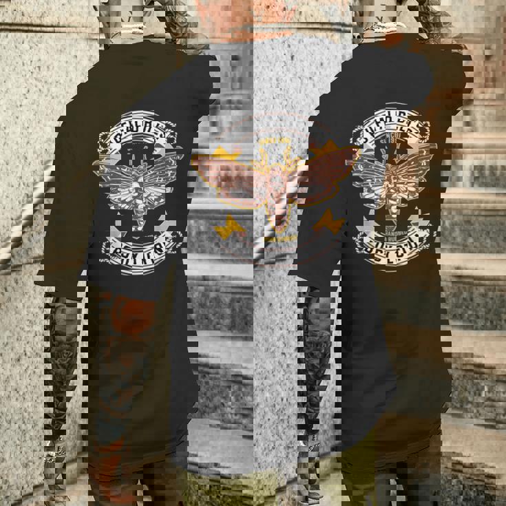 デスヘッド ホークモス 昆虫 ボディローション 面白い ハロウィン メンズTシャツ バックプリント 彼への贈り物