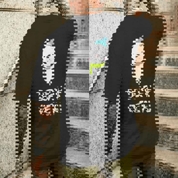 デスメタル ホッキョクグマ Cute Polar Bear Metalhead Death Metal メンズTシャツ バックプリント 彼への贈り物