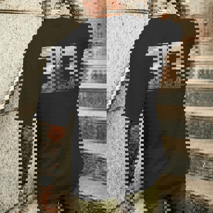 デトロイト 313 メンズTシャツ バックプリント 彼への贈り物