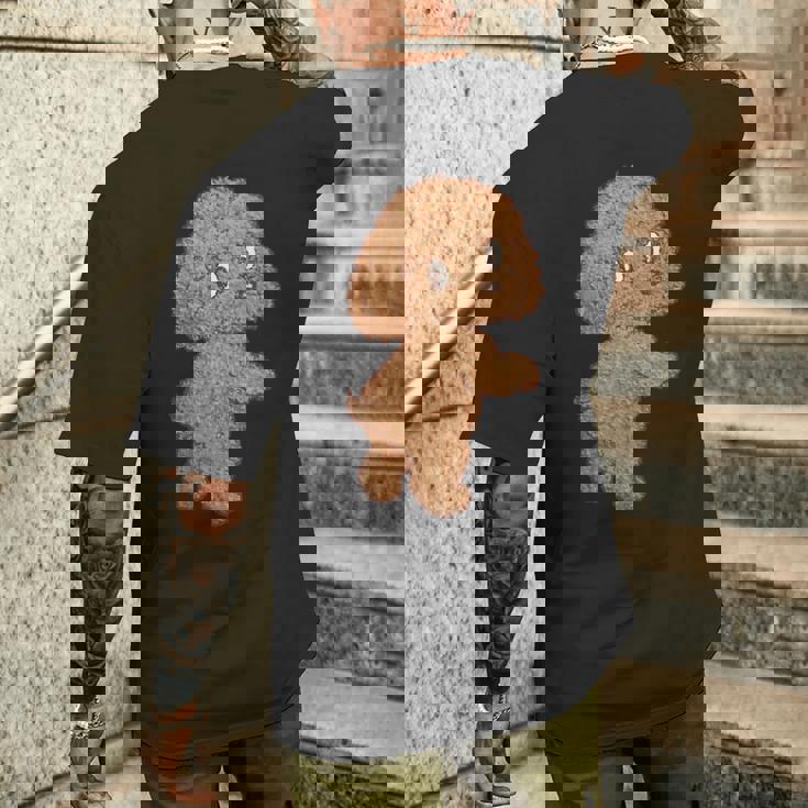 トイプードル 犬 かわいい いぬ 子犬 ペット おもしろ 動物 イラスト メンズTシャツ バックプリント 彼への贈り物