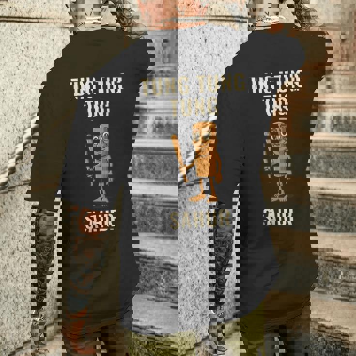 トゥン・トゥン・サフール面白いミーム メンズTシャツ バックプリント 彼への贈り物