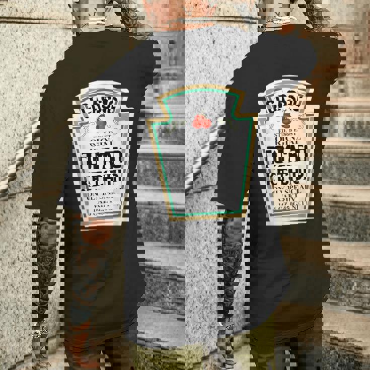 トマトケチャップ カップルグループ ハロウィンコスチューム Diy ラストミン メンズTシャツ バックプリント 彼への贈り物