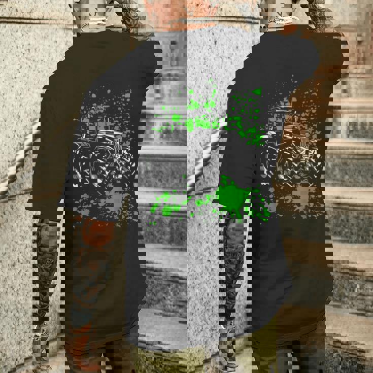 トラクターシャツ レトロトラクターtシャツ ビンテージファーマーギフト メンズTシャツ バックプリント 彼への贈り物