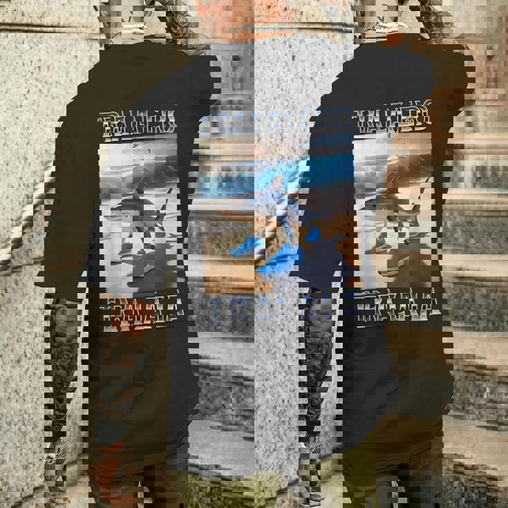 トララレロトララーラ-イタリアンブレインロットミーム メンズTシャツ バックプリント 彼への贈り物