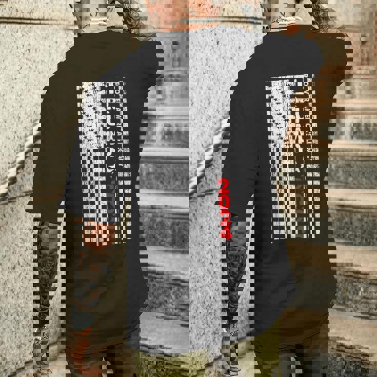 トランプ 2024 米国大統領選挙 共和党 メンズTシャツ バックプリント 彼への贈り物