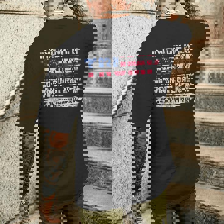 トランプが気に入らなければ、おそらく私を気に入らないでしょう メンズTシャツ バックプリント 彼への贈り物