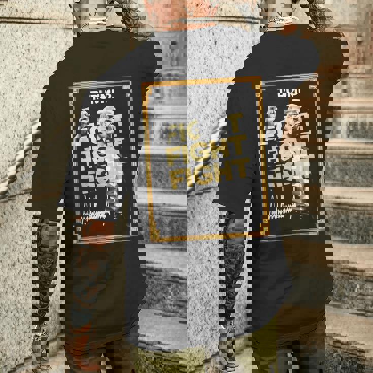 トランプミームコイン、トランプクリプトミーム、ファイトファイトトランプ。 メンズTシャツ バックプリント 彼への贈り物