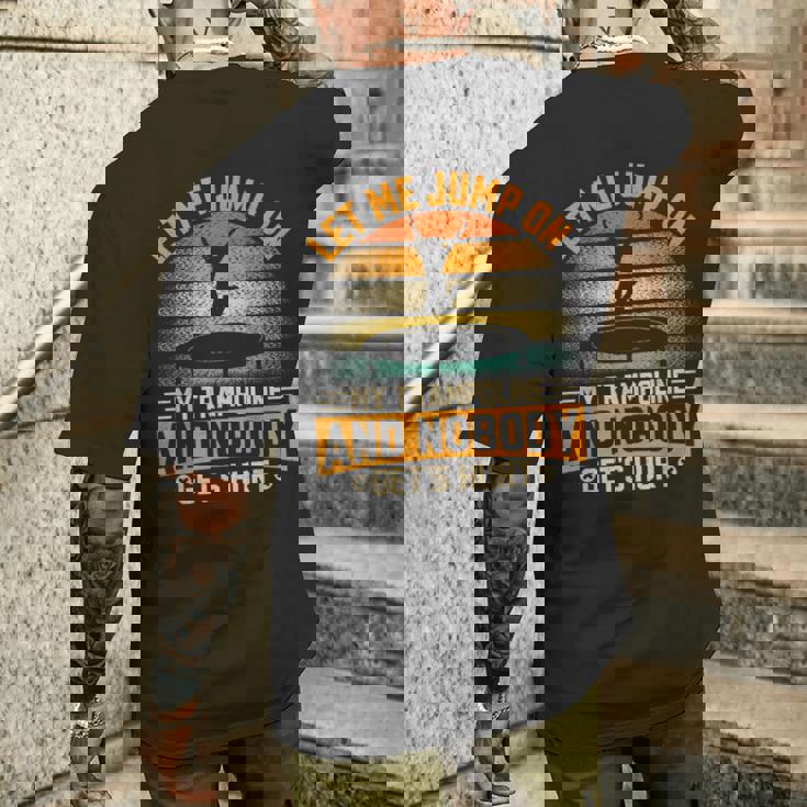 トランポリン ジャンプ トランポリン体操 メンズTシャツ バックプリント 彼への贈り物