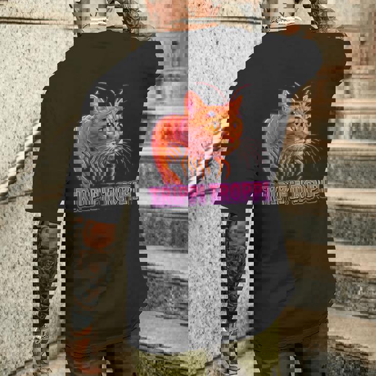 トリッピ・トロッピ-イタリアン・ブレインロット・ミーム メンズTシャツ バックプリント 彼への贈り物