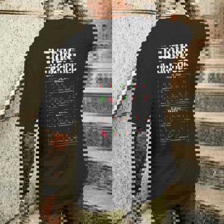 トレーディングチートコード 面白い 投資 トレーダー 株 投資家 メンズTシャツ バックプリント 彼への贈り物