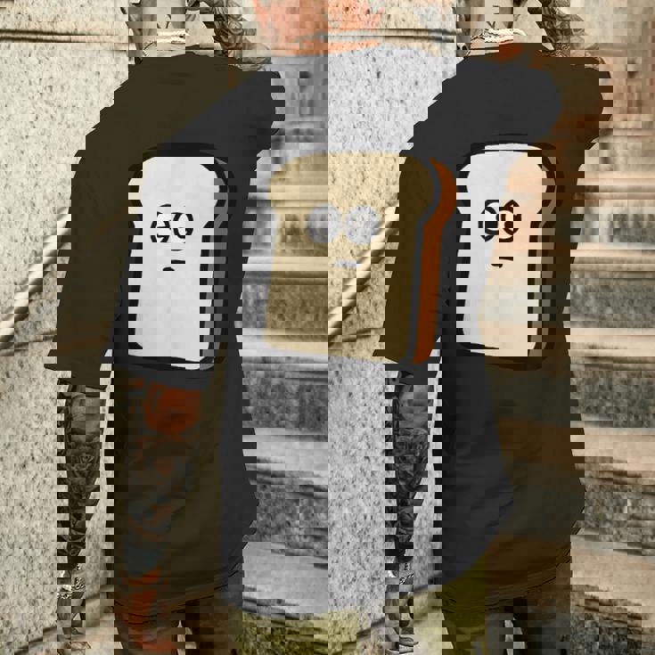 トーストくん パン 食パン かわいい イラスト ゆるキャラ メンズ レディース キッズ メンズTシャツ バックプリント 彼への贈り物