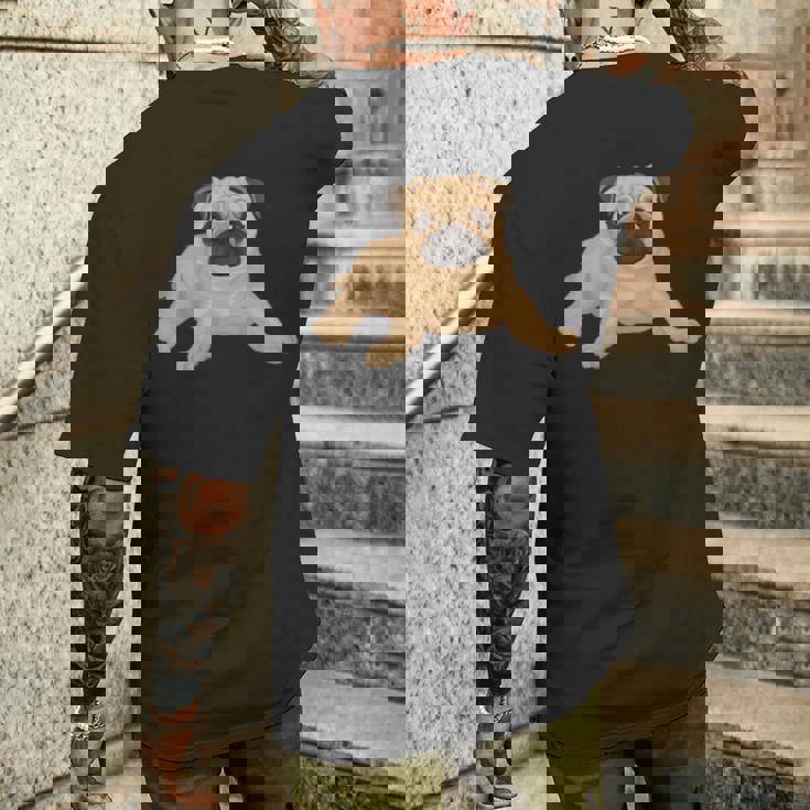 ドッグパグ ドッグモチーフ 犬好きへのギフト パグ メンズTシャツ バックプリント 彼への贈り物