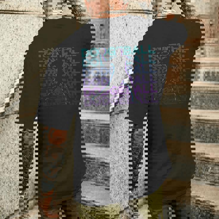 ドッジボール レトロ メンズTシャツ バックプリント 彼への贈り物