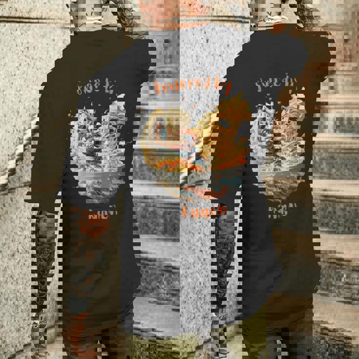 ドラゴンボウル戦士とラーメン波動力 メンズTシャツ バックプリント 彼への贈り物