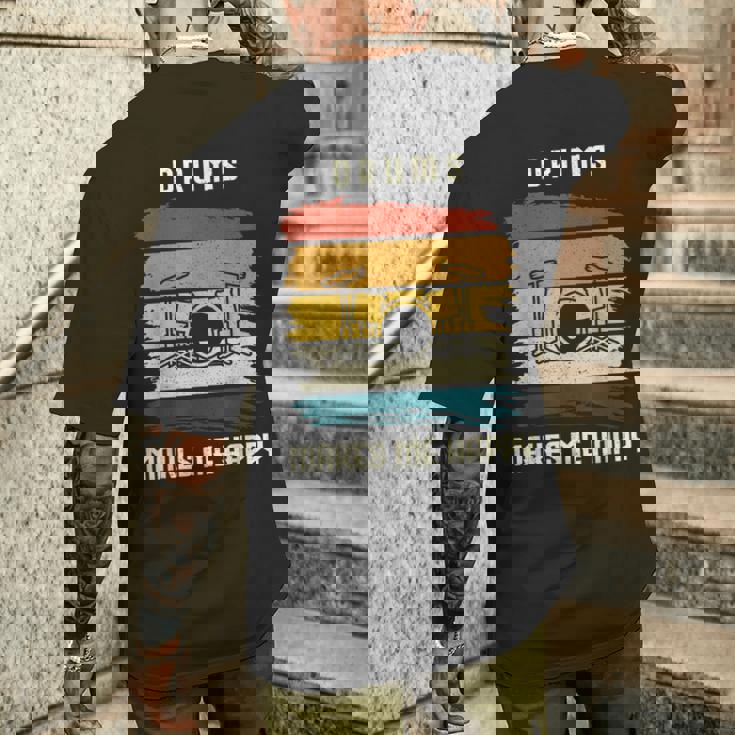 ドラマーtシャツ ドラマー ヴィンテージギフト メンズTシャツ バックプリント 彼への贈り物